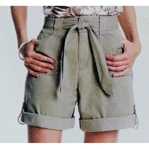 vintage White Stag Tan Convertible Belted Cargo Shorts 14 utility granola girl